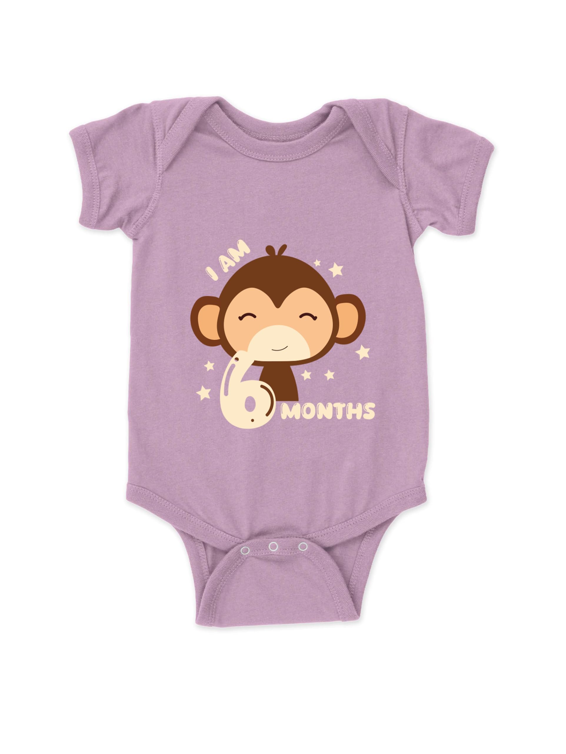 drobe Cotton 6 Month Birthday Print Romper Newborn Lavender Baby Romper for baby girl & baby boy-picture-18