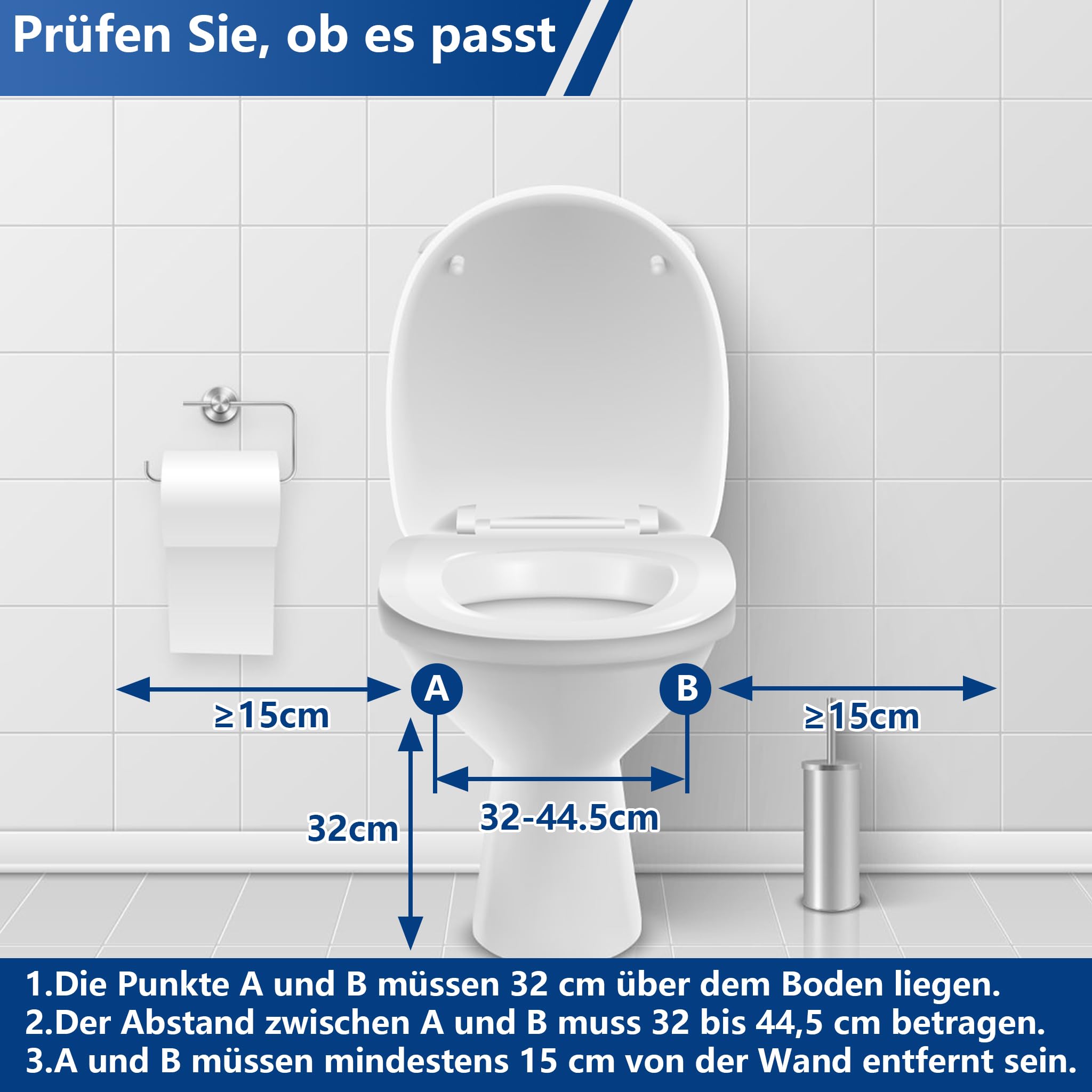 Pomoc przy wstawaniu toalety dla seniorów, pomoc w wstawaniu, z regulacją wysokości, stelaż toaletowy z antypoślizgowymi nóżkami do 200 kg, nadaje się do wszystkich modeli toalet