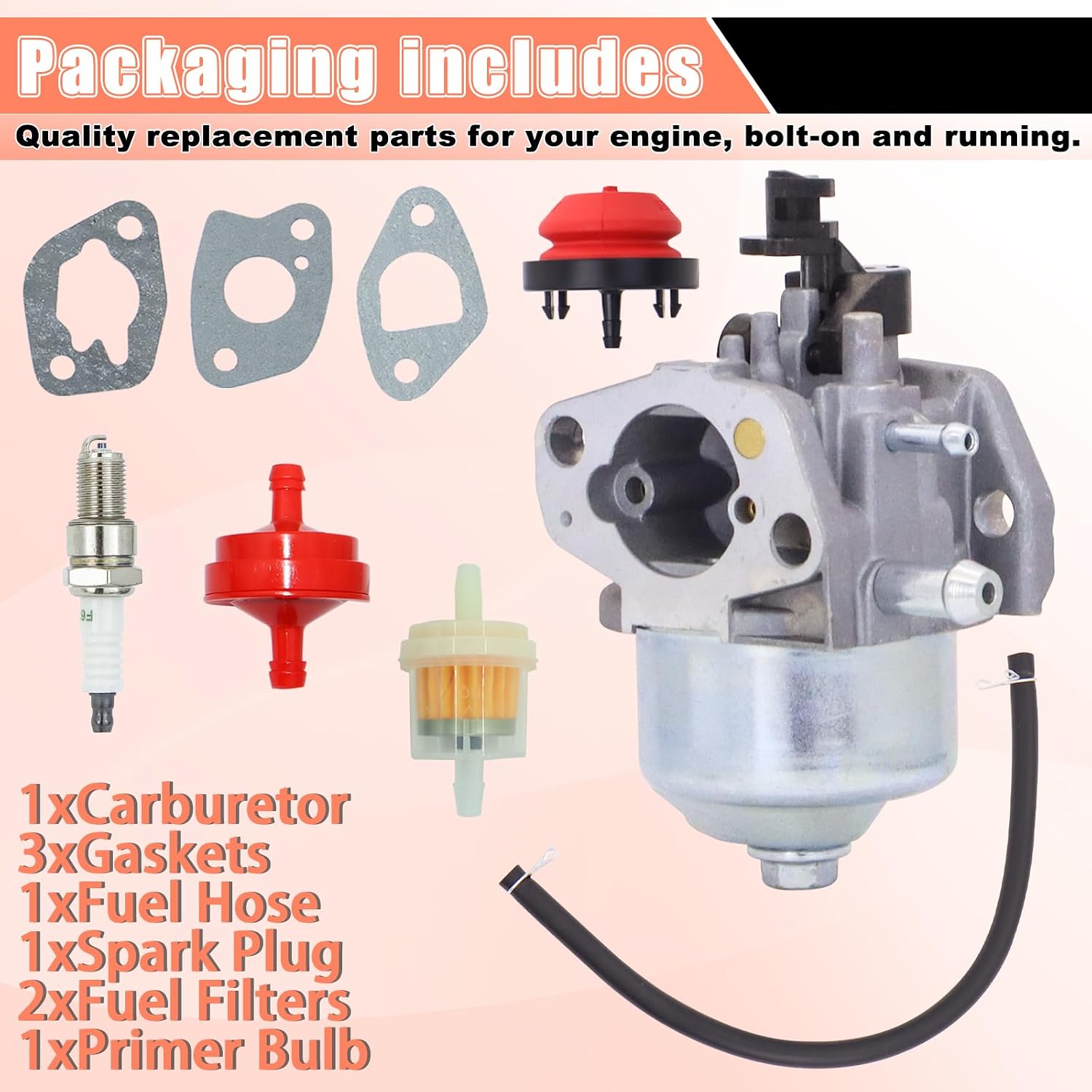 651-05558 Carburetor kit for MTD Cub Cade KM-1R61BA 951-05558 Trimmer brushcutter Engines for CC46ES 19in 21in 173cc Lawn Mower
