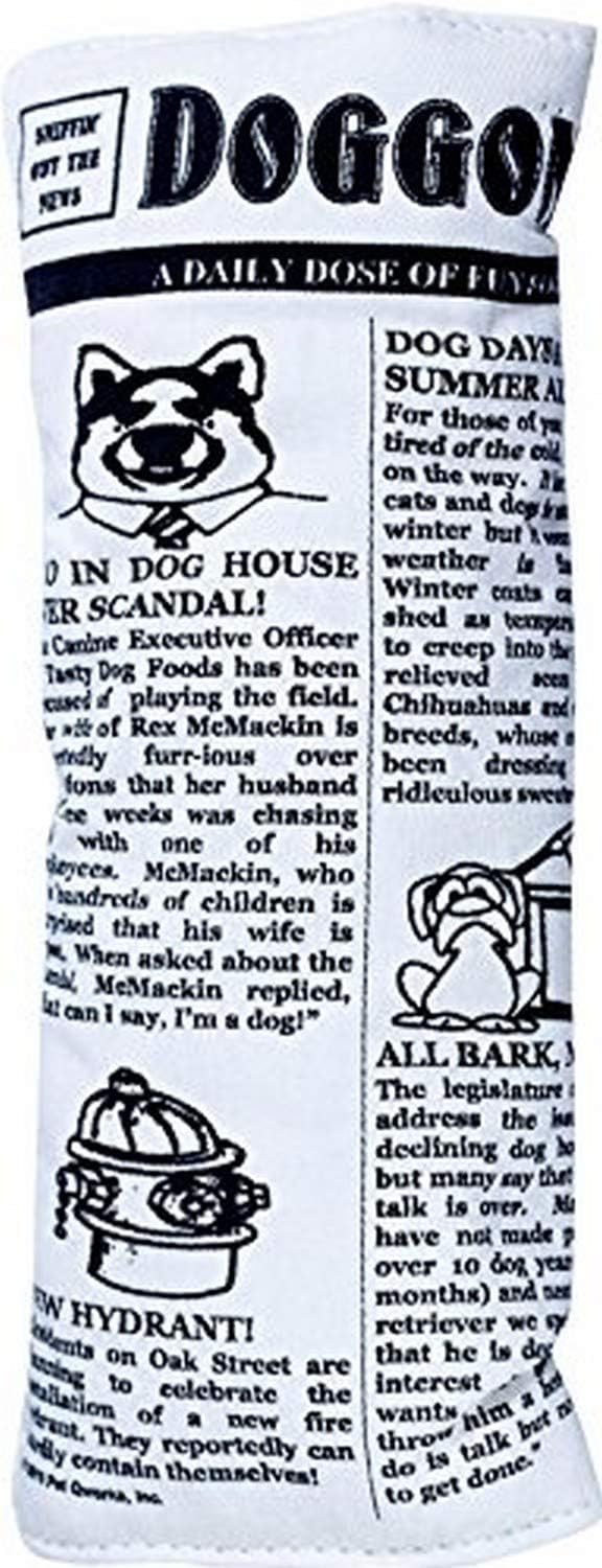 Pet Qwerks Ruff House Newspaper Dog Toy with Squeaker