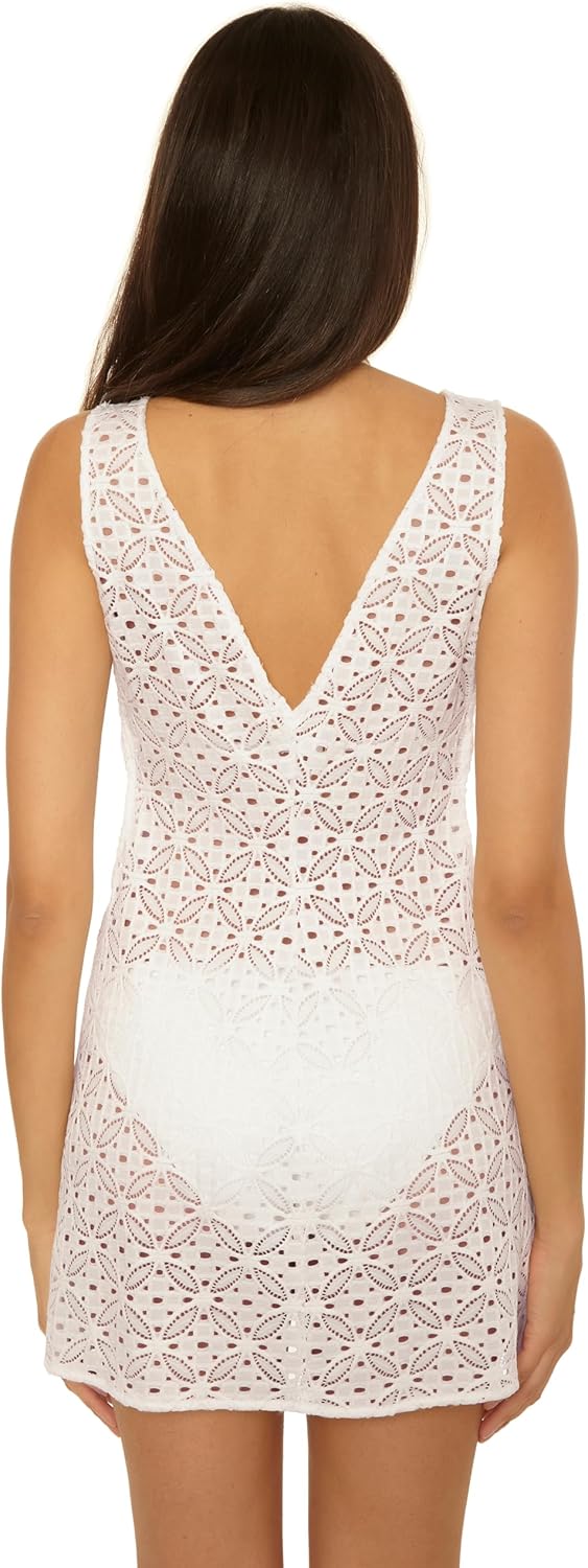 BECCA Women's Las Colinas Dress, Plunge V-neck, Beach Cover Ups for Women