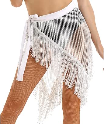 Girls Fringe Layered Tassel Dance Skirt Mini Latin Ballroom Tango Per Outfits 1 - Foto 2
