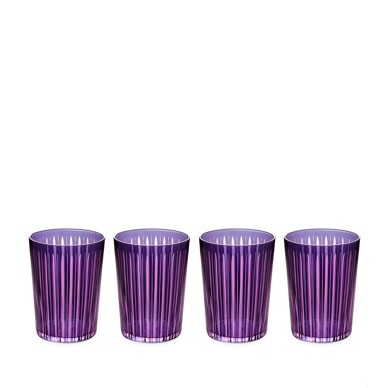 L-Objet Prism Highball Glasses- Purple Set of 4