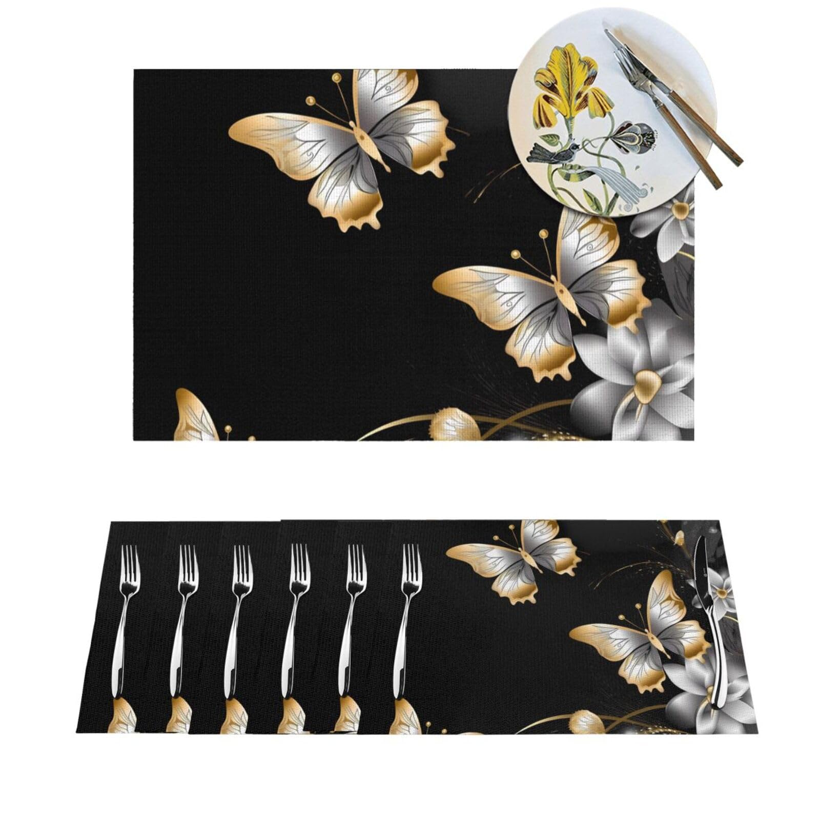 Sets de table tissés antidérapants pour éviter les taches en cuisine