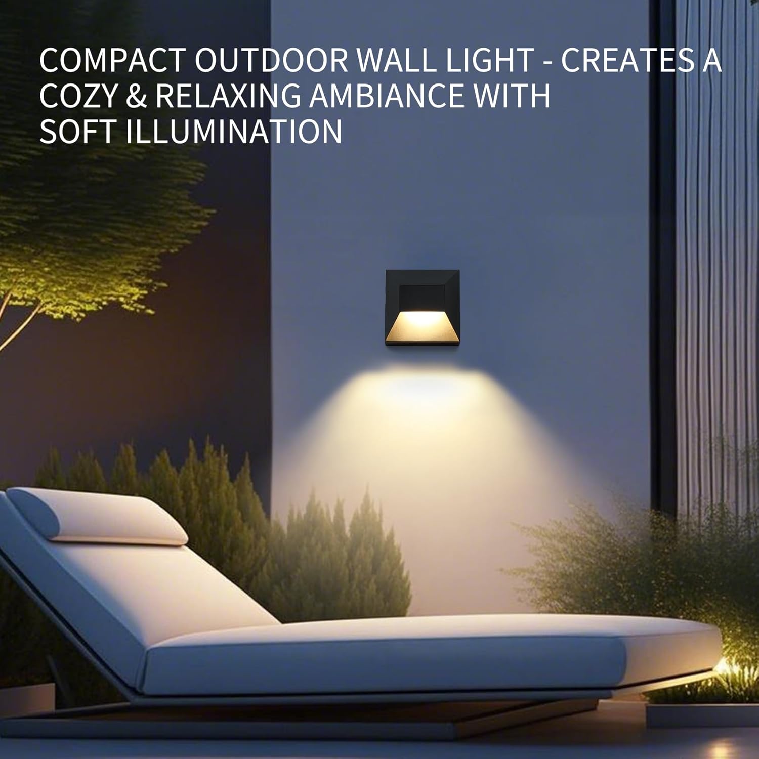 Outdoor Wall Sconce, Waterproof Outdoor Porch Light Wall Mount, Exterior Black Wall Light Fixture for Front Door, Fence, Garage, Patio