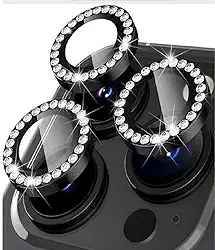 Kit Película Câmera Strass Diamonte Para Iphone 16E 16 15 / Pro/Pro Max/Plus (DOURADA, IPHONE 16E (01 PC))