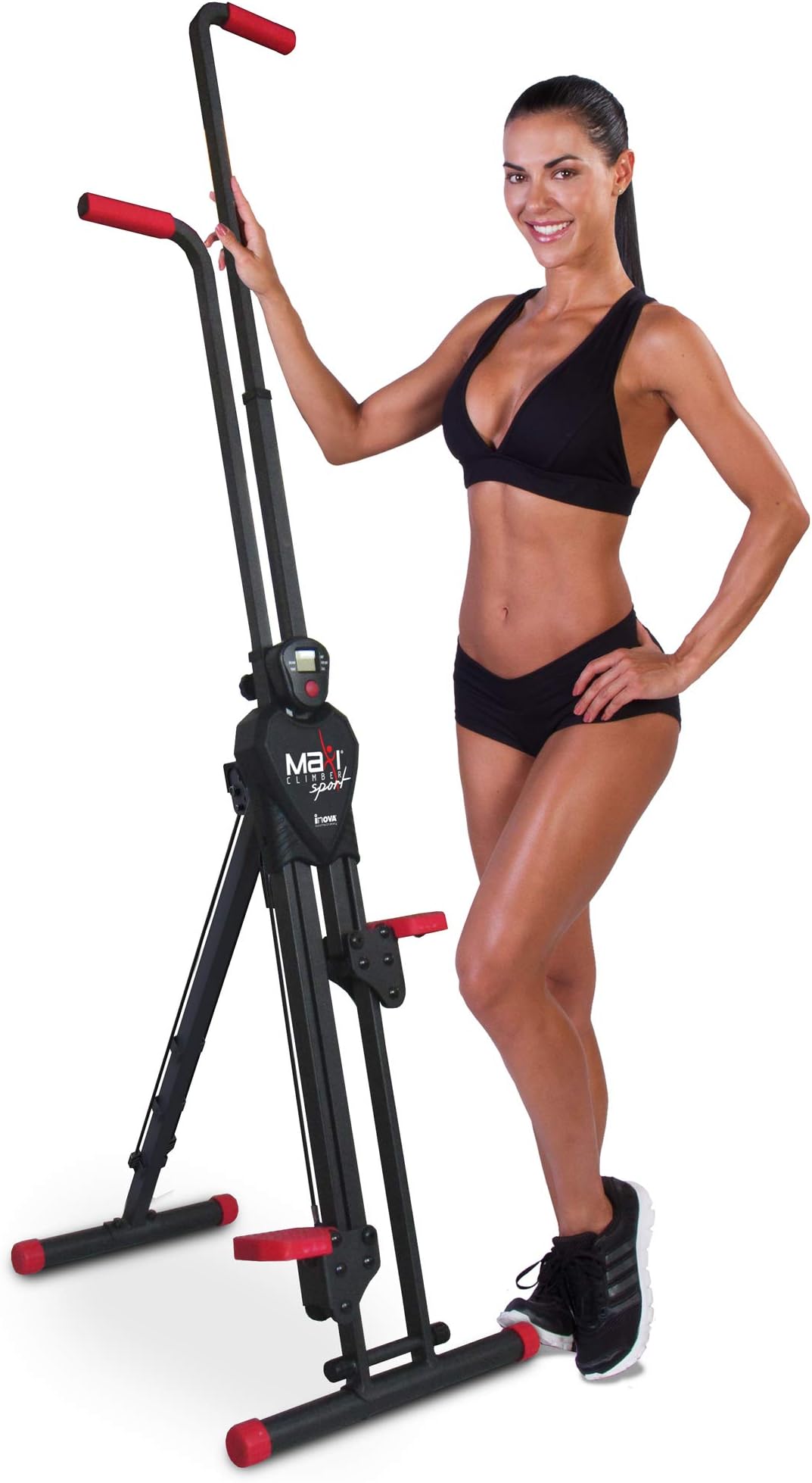 MaxiClimber® Sport with IEAS - Patented Vertical Climber, As Seen On TV- Full Body Workout Featuring The New Integrated Elastic Assistance System with 3 Levels of Intensity (Purple)