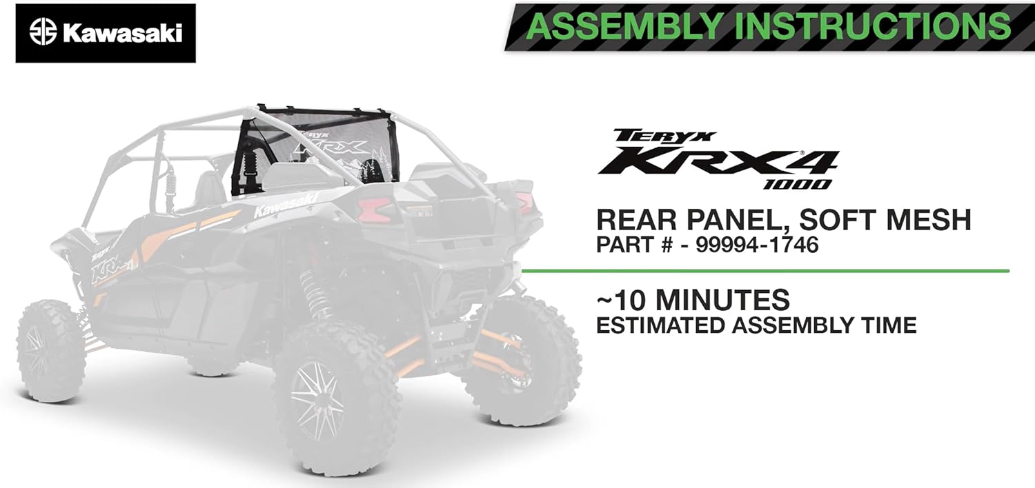 Genuine Kawasaki OEM Teryx KRX4 1000 Soft Mesh Panel 99994-1746