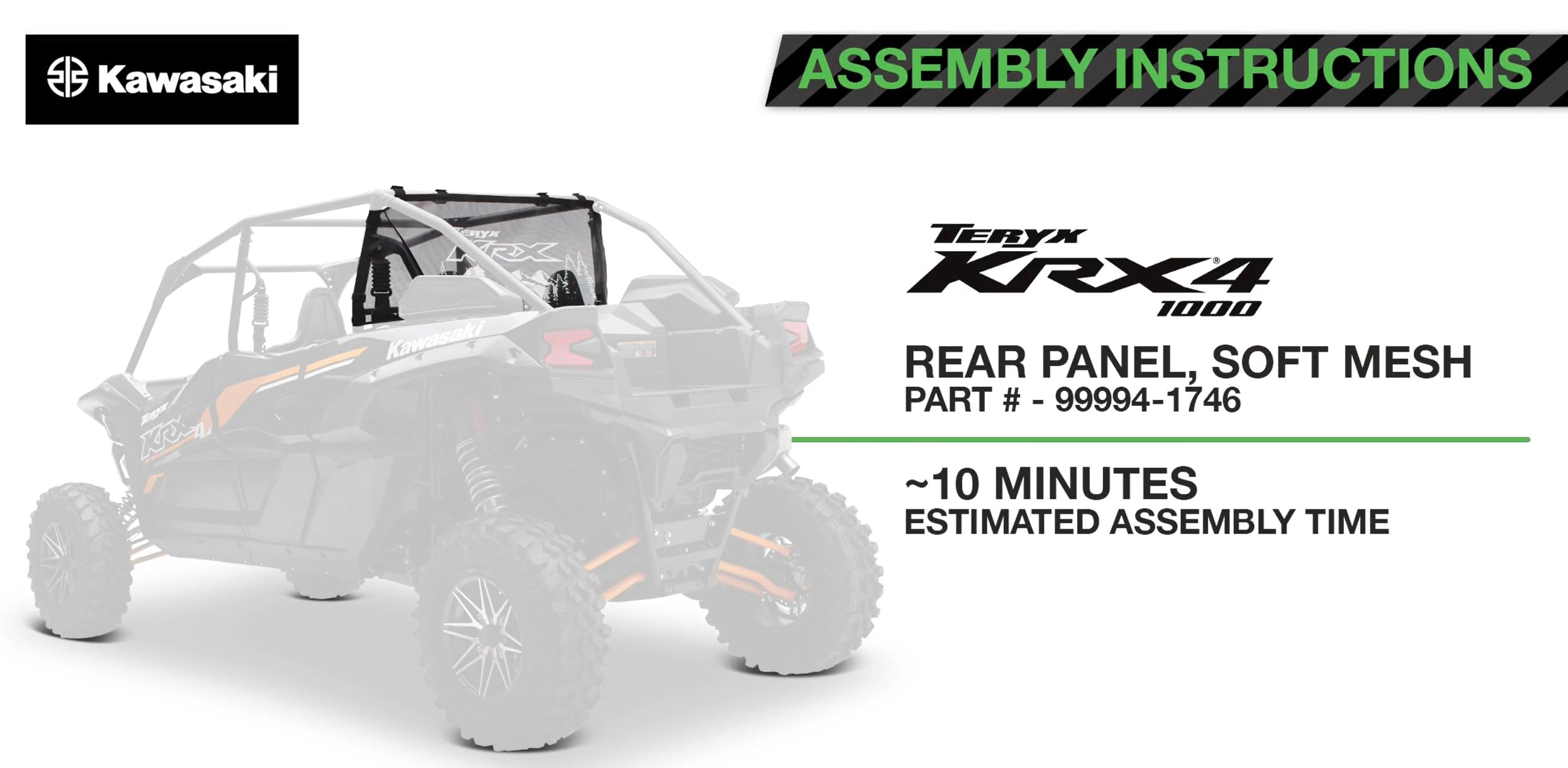 kページ Amazon.com: Genuine Kawasaki OEM Teryx KRX4 1000 Soft Mesh
