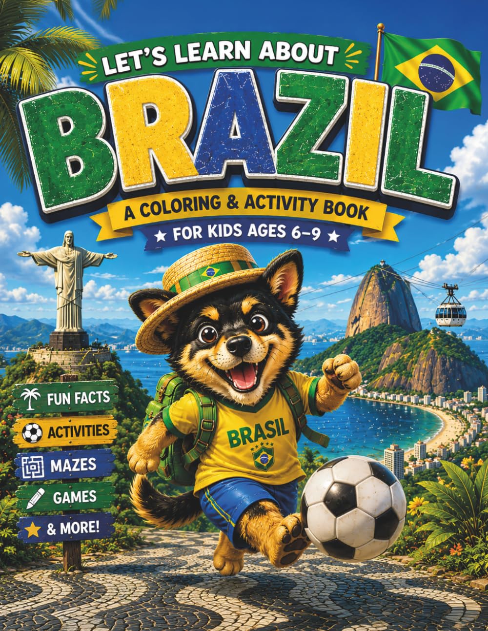 Brazil for Kids: Let's Learn About Brazil: A Fun Coloring & Activity Book for Kids Ages 6–9 (Countries for Kids)