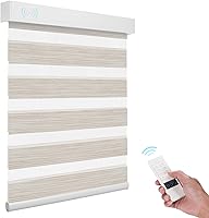 Vista 25 de ACMEART Persianas Cebra Motorizadas con Control Remoto, Control por APP y Funciona con Alexa/Google/Matter, Persianas de Ventana 100% Opacas