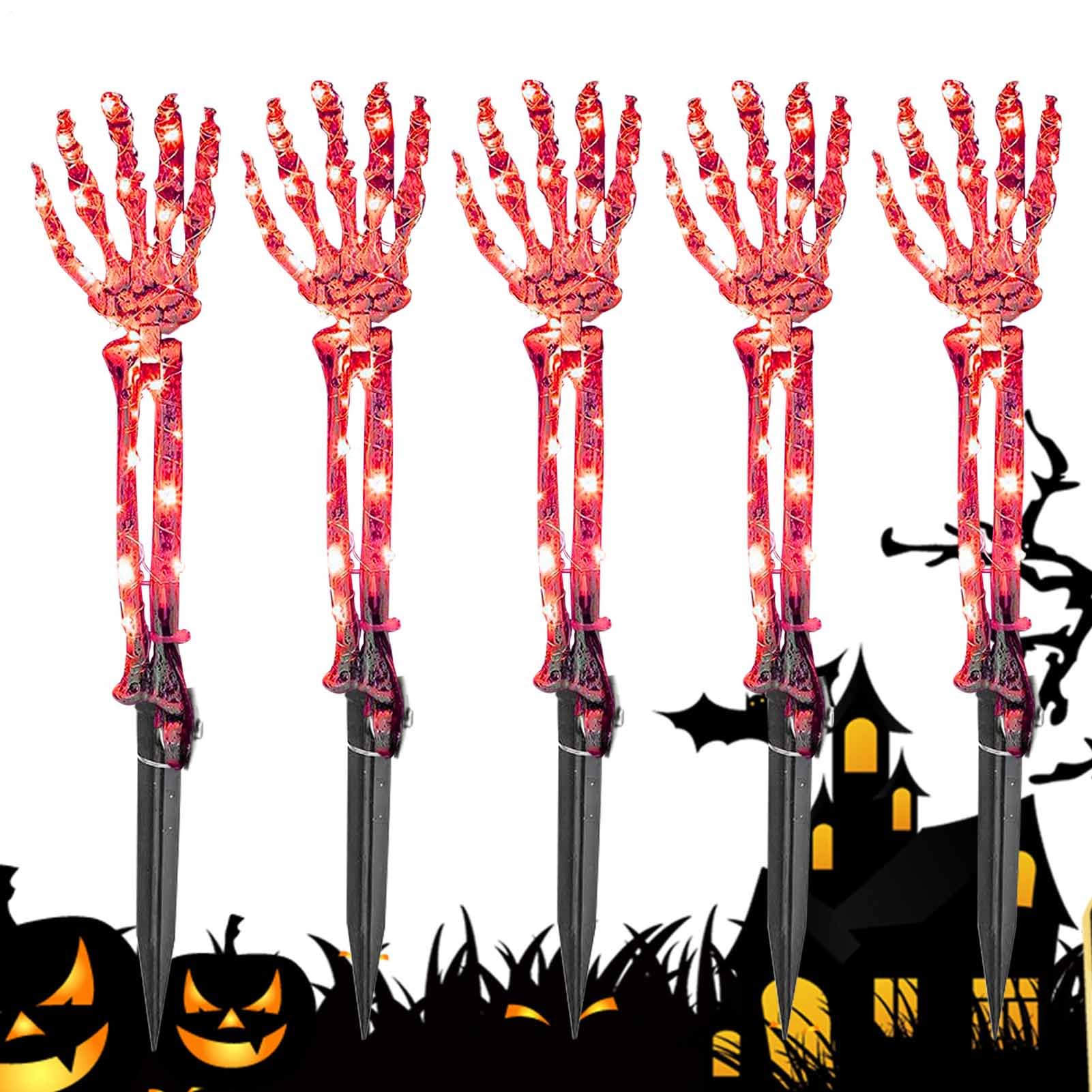Lumières de jardin sur piquet d'Halloween avec lampe étanche extérieure