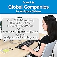 Vista 9 de Evoluent – World's Original Vertical Mouse, Wired Ergonomic Mouse for Right Hand, Medium to Large, Helps with Carpal Tunnel and Wrist Strain