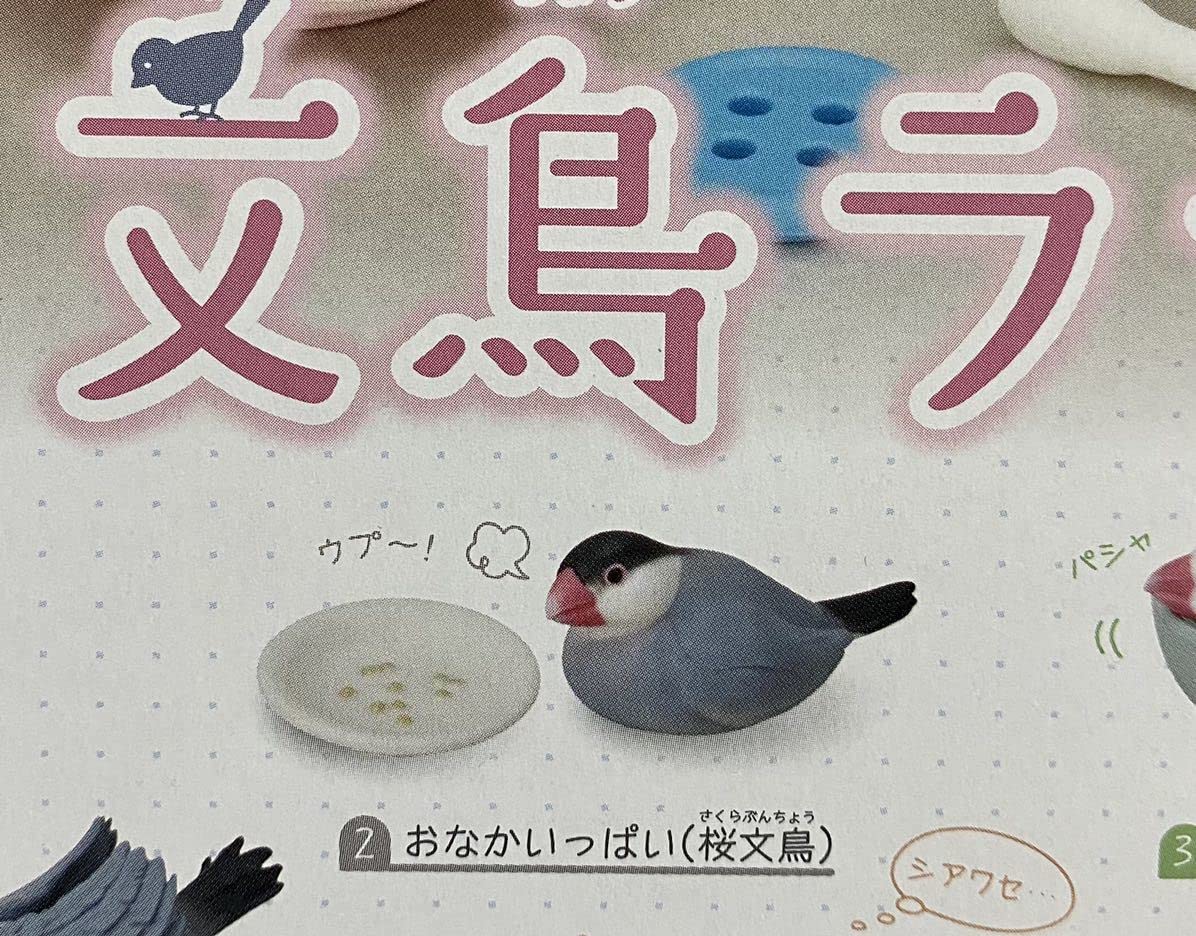 専用ページ　ミニチュアキッチン雑貨、鳥 Amazon.co.jp: 鳥ミニチュアフィギュア 文鳥ライフ ガチャガチャ 2
