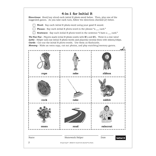 Miniatura 4 de Super Duper Publications Artic Quickies Reproducible Workbook for Vocalic R Speech Therapy - Articulation Worksheets Educational Learning