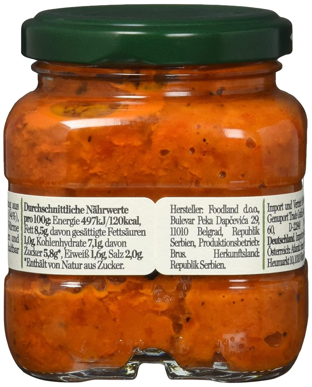 Paprika asada Ajvar de Granny's Secret - Original de Serbia, paquete de 2 (2 x 200 g)