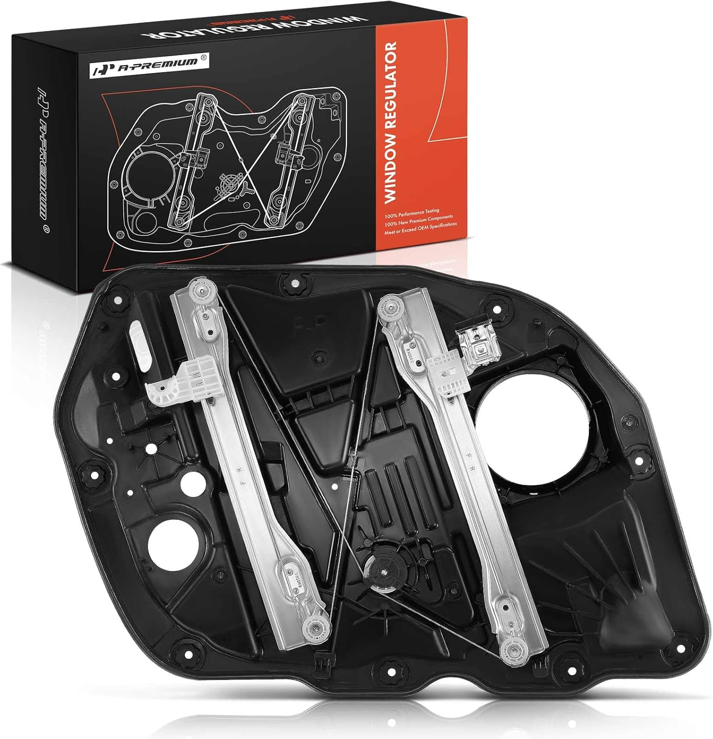 A-Premium Electric Power Window Regulator with Motor Compatible with Kia Optima 2014-2015, Front Right Passenger Side, Replace# 824812T510, 824814C500