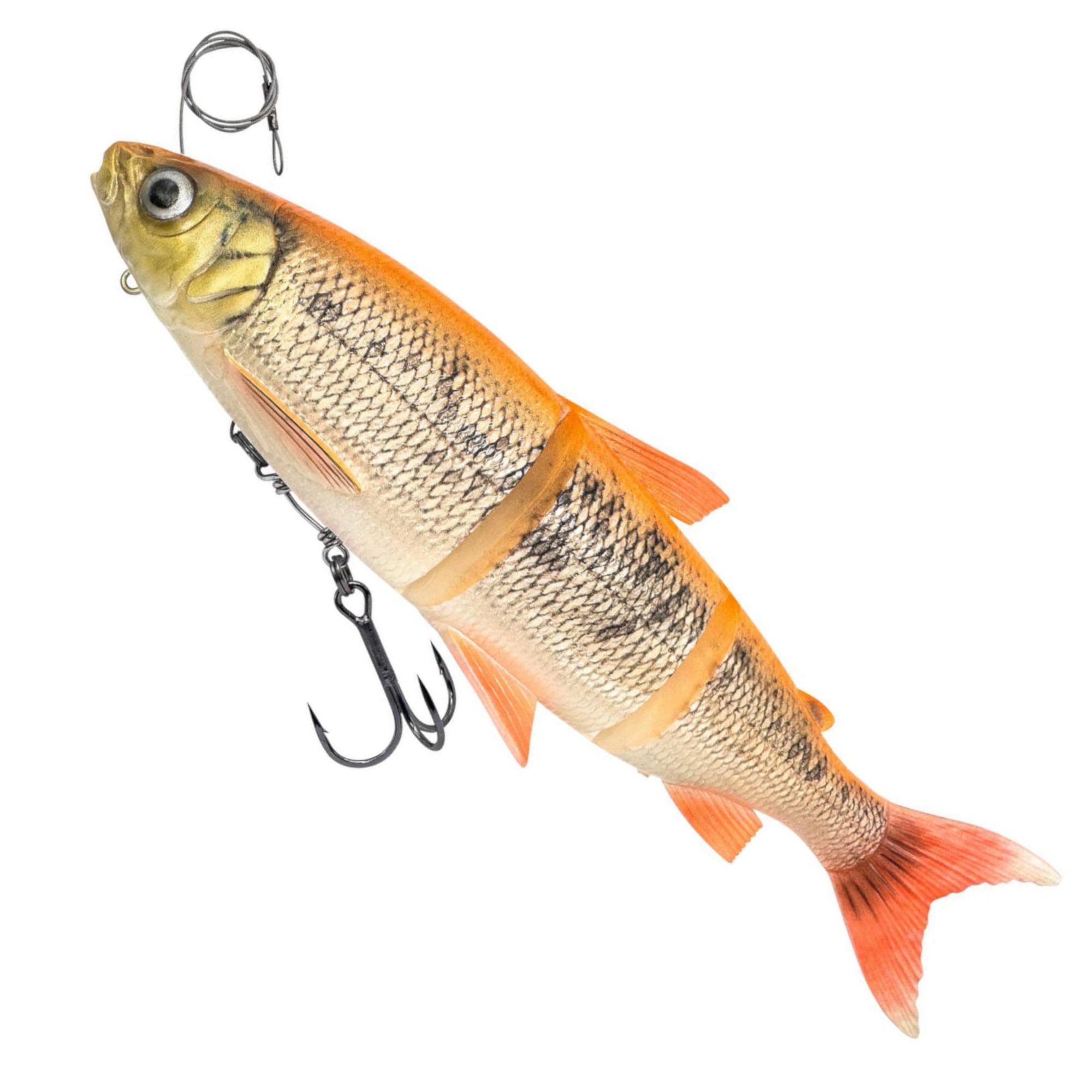 Savage Gear 3D Line Thru Whitefish Swimbait Mounted Rubber Fish Weight: 107 g Size: Size 1/0 Length: 22 cm Colour: Golden Albino