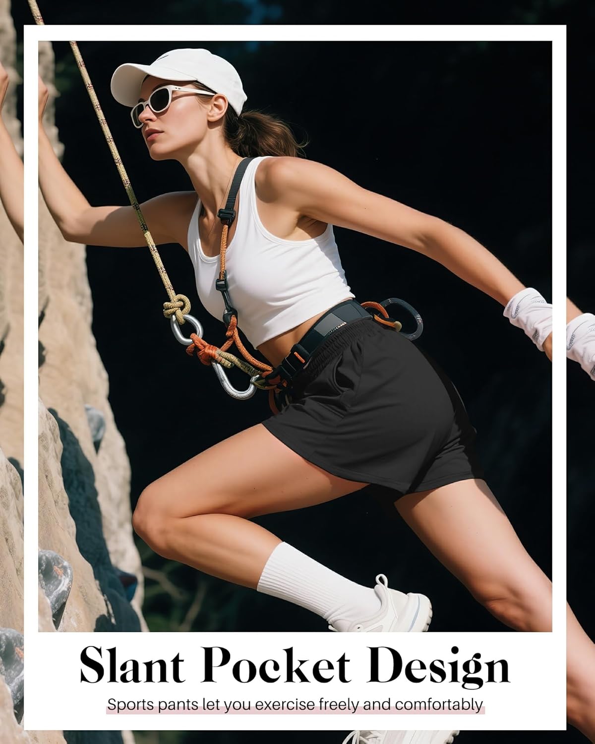 Neer 3 Pack Women's Drawstring Sweat Shorts High Waisted Casual Summer Athletic Elastic Running Shorts with Pockets - Image 6