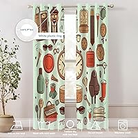 Vista 62 de Shrahala Ethnic Geometric Tribal Kitchen Valances Half Window Curtain, Native American Navajo Tribal Design Print Kitchen Valance for Window Ink