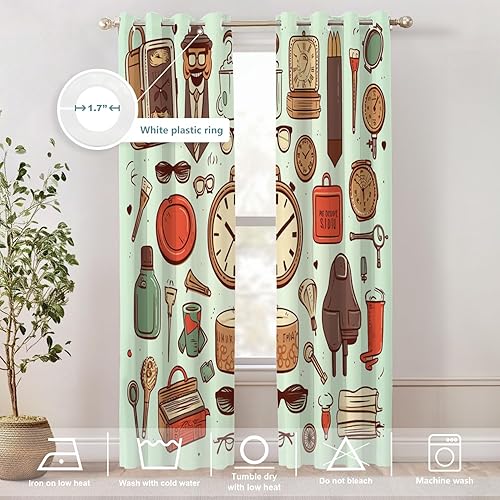 Vista 62 de Shrahala Ethnic Geometric Tribal Kitchen Valances Half Window Curtain, Native American Navajo Tribal Design Print Kitchen Valance for Window Ink