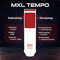 Vista 2 de MXL micrófonos Condensador Micrófono, micrófono cardioide, Blanco/Rojo