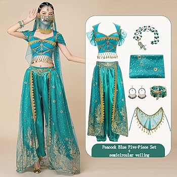 ☆*:.【新品】.。.:*☆ ベリーダンス衣装 ❤︎ 深青緑 ベリーダンス衣装 3カラー QCZW YC096 202306 | Pay ID