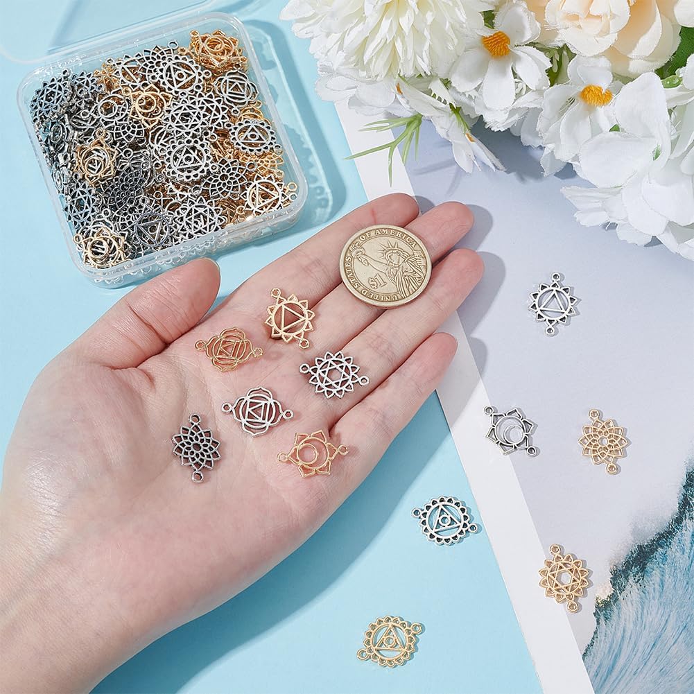 Connector Charms Alloy Link Charms Pendants with 2 Hole Flower Pendant Knot Connector for Jewelry Making Accessory Supplies DIY Craft Necklace Bracelets Earring - Image 3