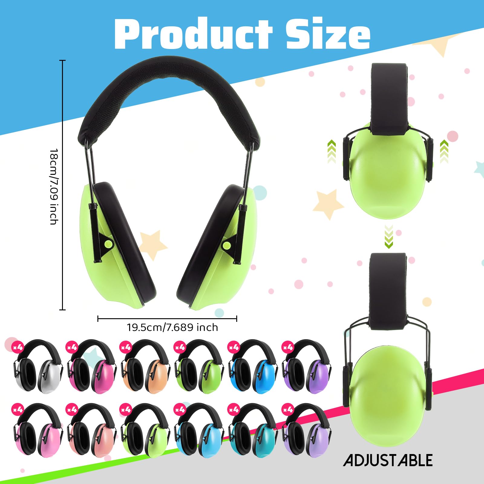 Amylove Auriculares de protección auditiva para niños, reducción de ruido, cancelación de ruido, protección auditiva de 27 dB