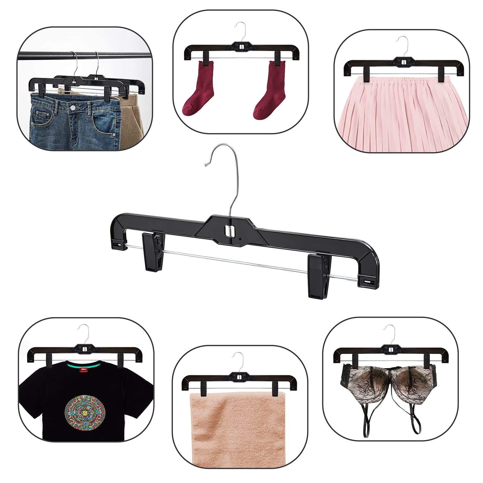 HOUSE DAY Trouser Hangers Skirt Hangers Clothes Hangers with Strong Non
