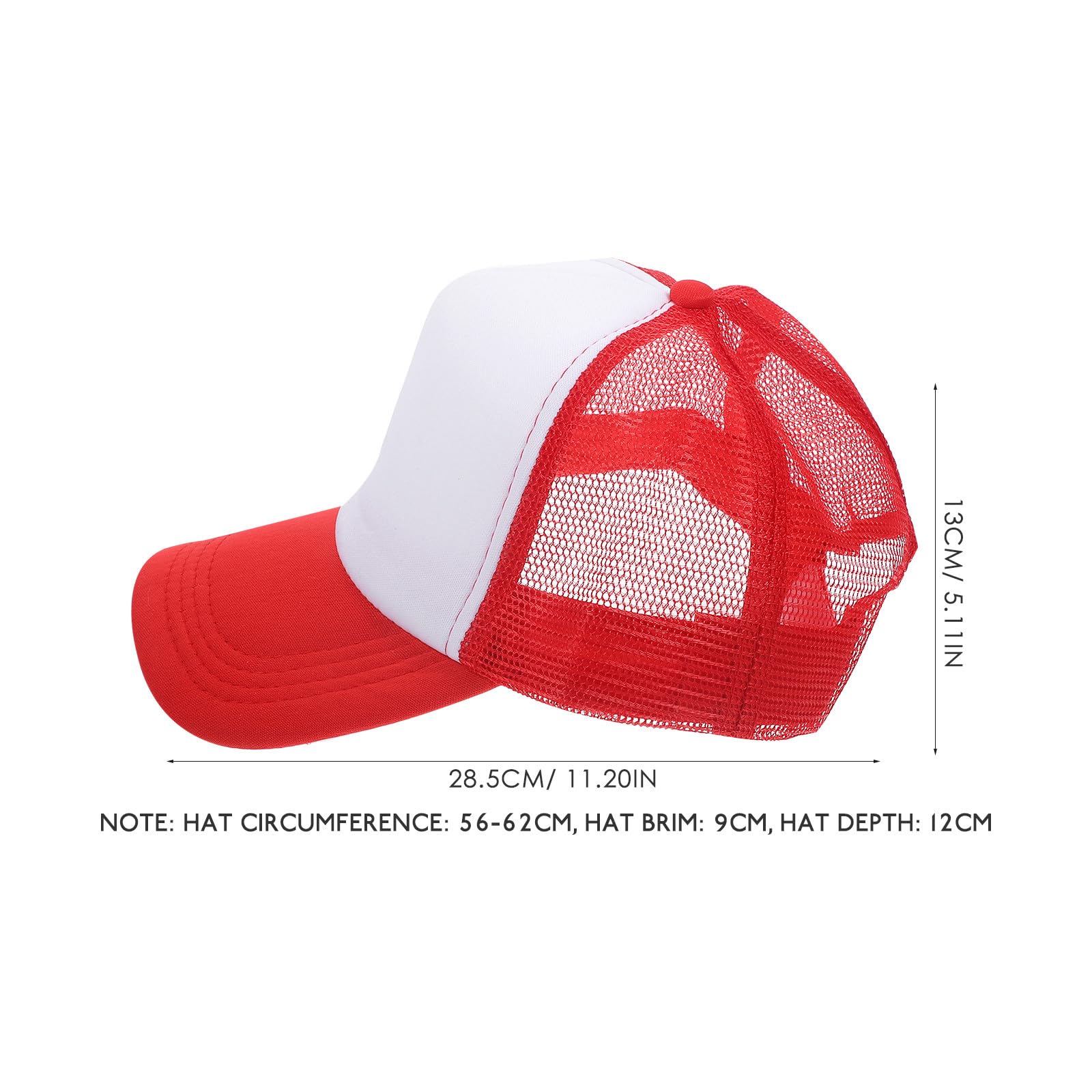 LIFKOME Berretto da Baseball in Rete Vuoto per Sublimazione, Cappellino Fai da Te in Poliestere Traspirante Spugna per attività Outdoor, Stile Semplice alla Moda