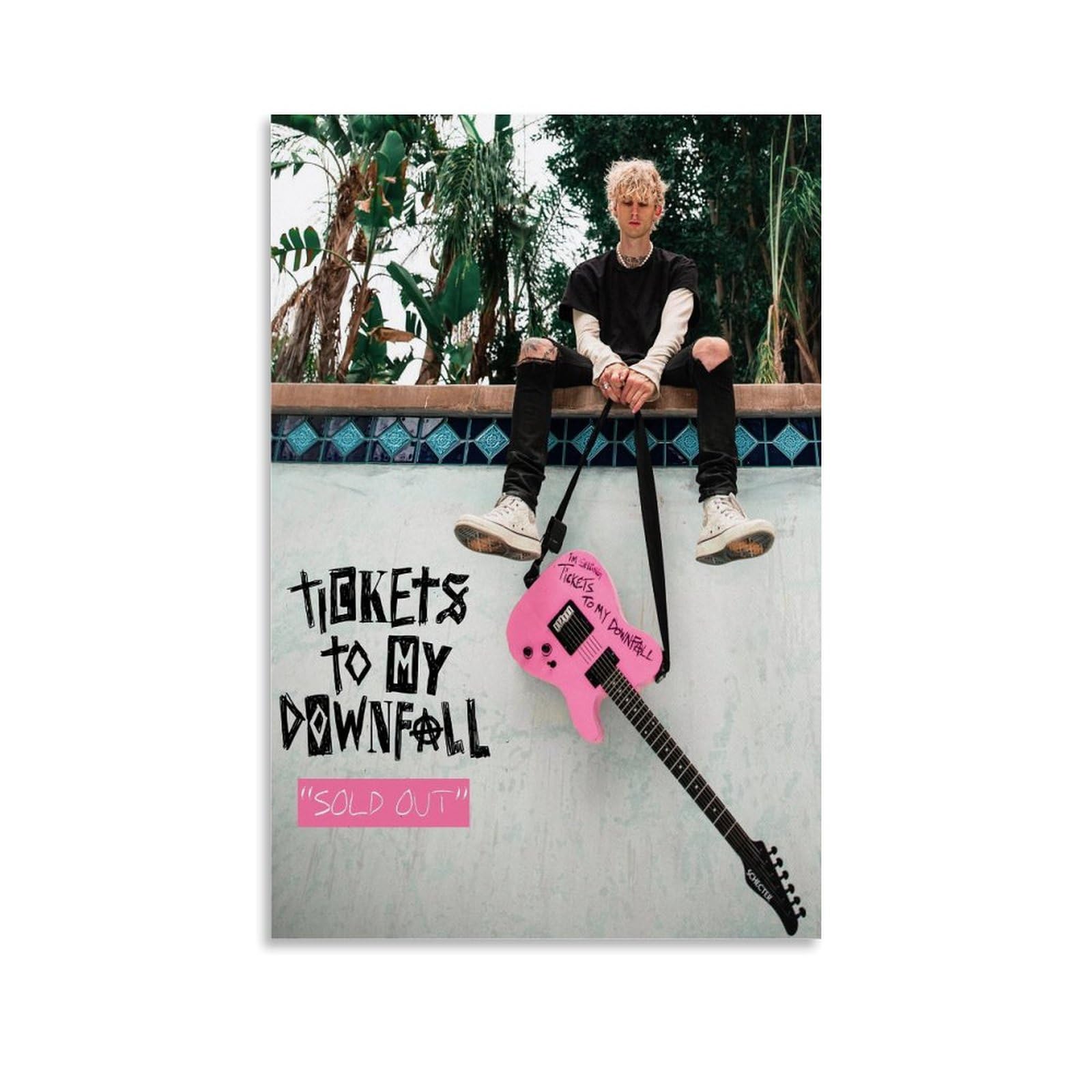 WHBAQ Machine Gun Kelly Poster Album Poster Canva Colourfast Wall Art Decorative Painting for Living Room Bedroom Home Decor 12x18inch(30x45cm) Unframe-style