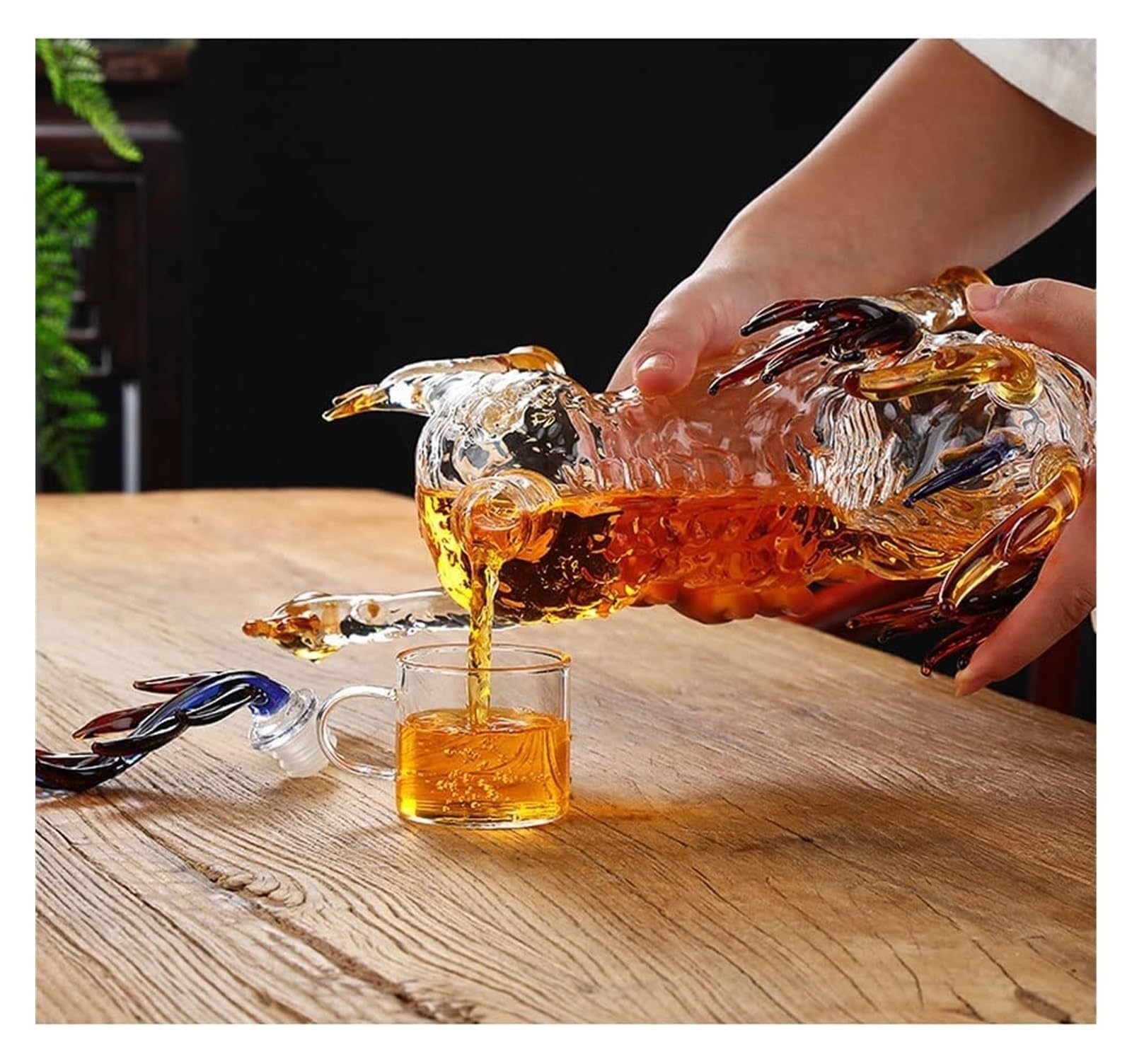 Butelki na whisky i wino, 1000 ml szklany dekanter do whisky Kirin Sculpture