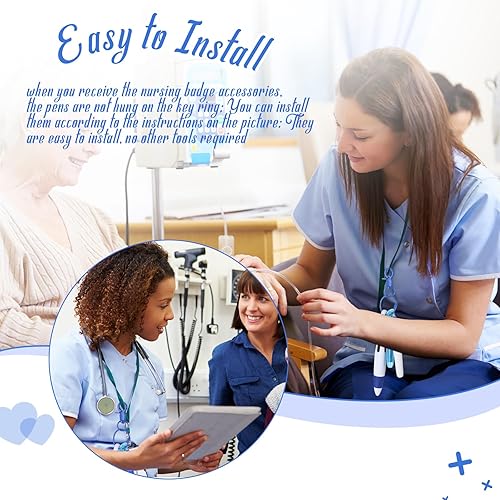 Miniatura 5 de Juego de 36 mini rotuladores para enfermera, paquete de 9 bolígrafos para enfermera, incluye 9 mini resaltadores, 9 marcadores, 9 bolígrafos