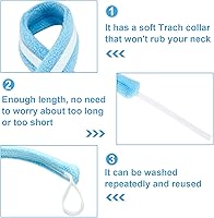 Vista 5 de Sosation 15 piezas de soporte de tubo de traqueotomía ajustable suministros de traqueotomía soporte de tubo suave reutilizable kits de cuidado