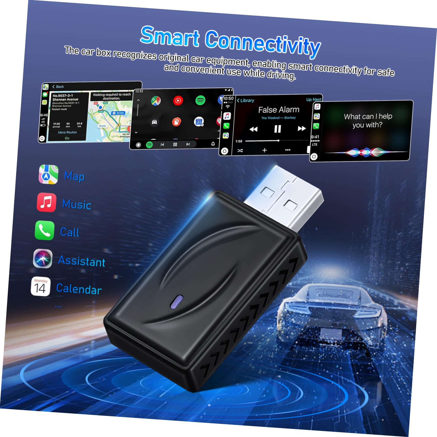 1 Juego De Accesorios para Coche Adaptadores Inalámbricos para Coche Adaptador De Audio Inalámbrico para Coche Accesorios De Audio para Coche Adaptadores De Transmisión