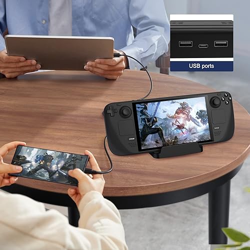 Miniatura 6 de Charging Dock for Steam Deck Stand, NEWENMO Non-slip Base Station for Steam Deck Dock, 3-in-1 ONLY Charging Portable for Steam Deck Accessories,