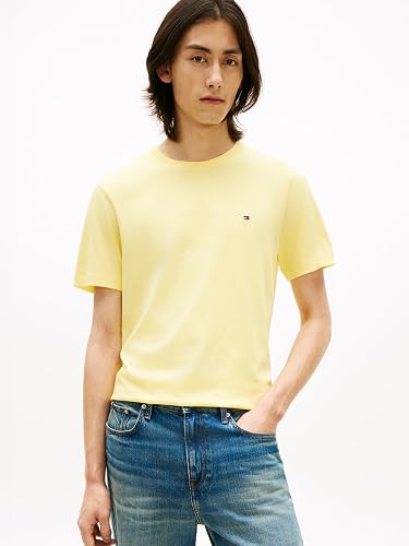 Tommy Hilfiger Men’s Short Sleeve Round Neck Seasonal Solid T-Shirt, Yellow (Citronella), XL - 2