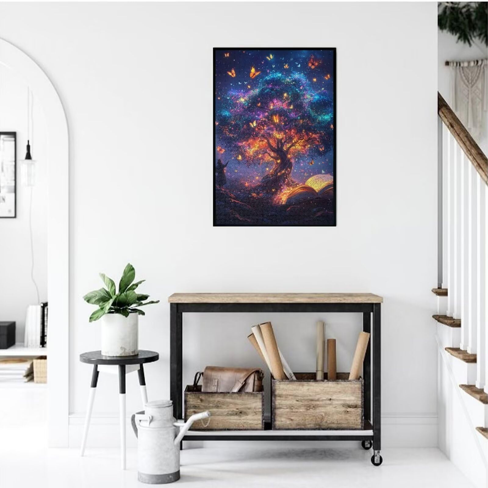 Papillon Puzzle Arbre 3000 Pièces Adultes, DIY Puzzles Classiques Art avec Boîte d'emballage et Photos de Référence, Relaxation/Soulagement du Stress/Jeux Amusants, Creatif Cadeau pour Femme M-1506