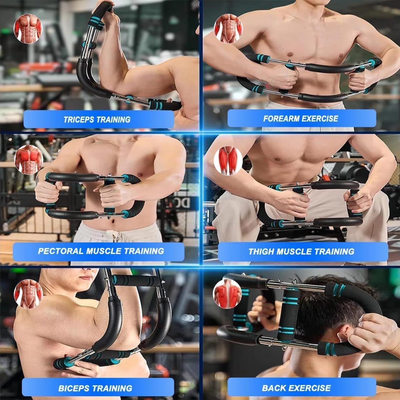 Wrist and Forearm Strengthener, Arm Exercise Training Device, 4 Springs with 3-Level Adjustable Resistance, Dual Pair of Springs (20–60 LBS and 60–110 LBS), Portable Home Gym Arm Exerciser