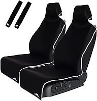 Vista 9 de Gorla Gear - Paquete de 2 fundas de asiento de automóvil, de neopreno, antideslizantes, de alta calidad, ajuste universal, impermeable, resistente a