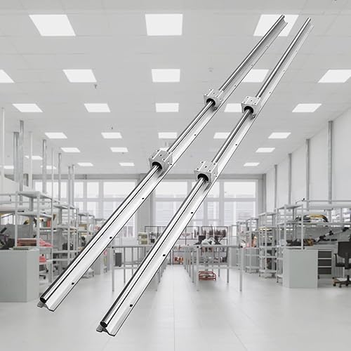 Miniatura 8 de VEVOR Juego de rieles de guía lineal, SBR16 59.055 in, 2 rieles guía SBR16 de 59 pulgadas59.055 in y 4 bloques deslizantes SBR16UU, rieles lineales