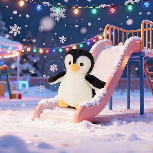 Miniatura 3 de Apricot Lamb Antarctic Toys - Animal de peluche de pingüino negro, suave, perfecto para niños (pingüino negro, 8 pulgadas)