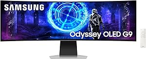 Samsung Odyssey OLED G9 240Hz PC Screen, No Reflection, 0.03ms, OLED Panel 1800R, Resolution 5120 x 1440, 1,000,000: 1, 3…