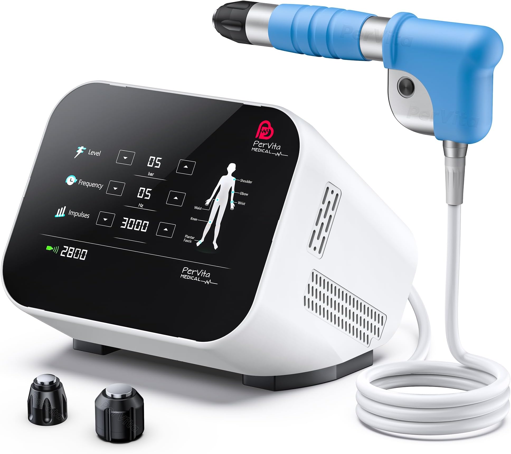 PerVita Medical Shockwave Therapy Machine Extracorporeal Shock Wave Therapy Machine Joint and Muscle Pain Relief On-The-Go Painless Non-Invasive No Side Effects PSP10