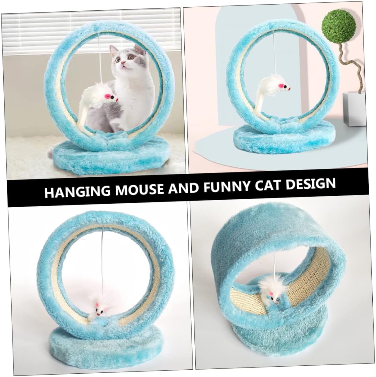 Cat Scratching Board Kitten Climbing Frame Hanging Mouse Sisal Material Pet Supplies Cat Exercise Toy