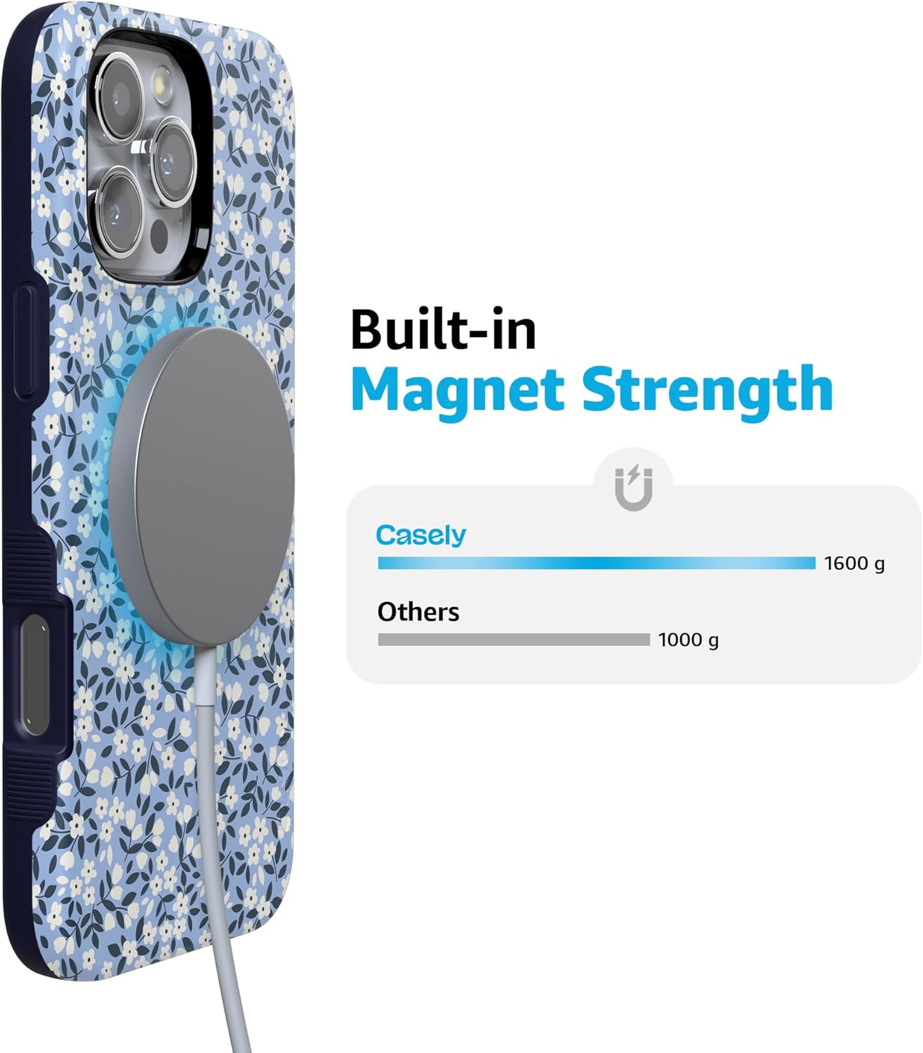 Casely iPhone 16 Pro Max Case | Picking Daisies | Cottagecore | Bold Protective Design | Compatible with MagSafe - Image 2