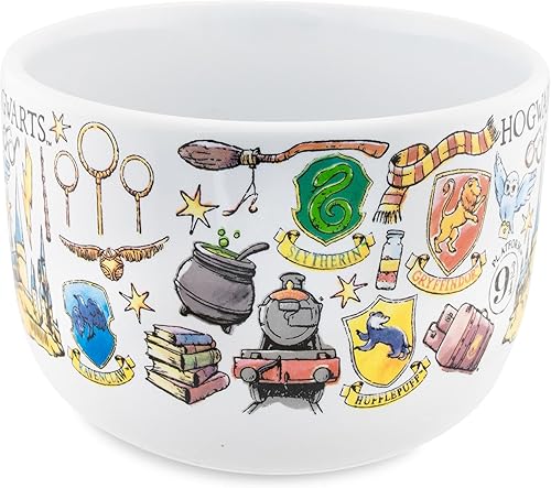 Miniatura 3 de Silver Buffalo Harry Potter Hogwarts Destination - Taza de sopa con tapa ventilada  Capacidad para 24 onzas