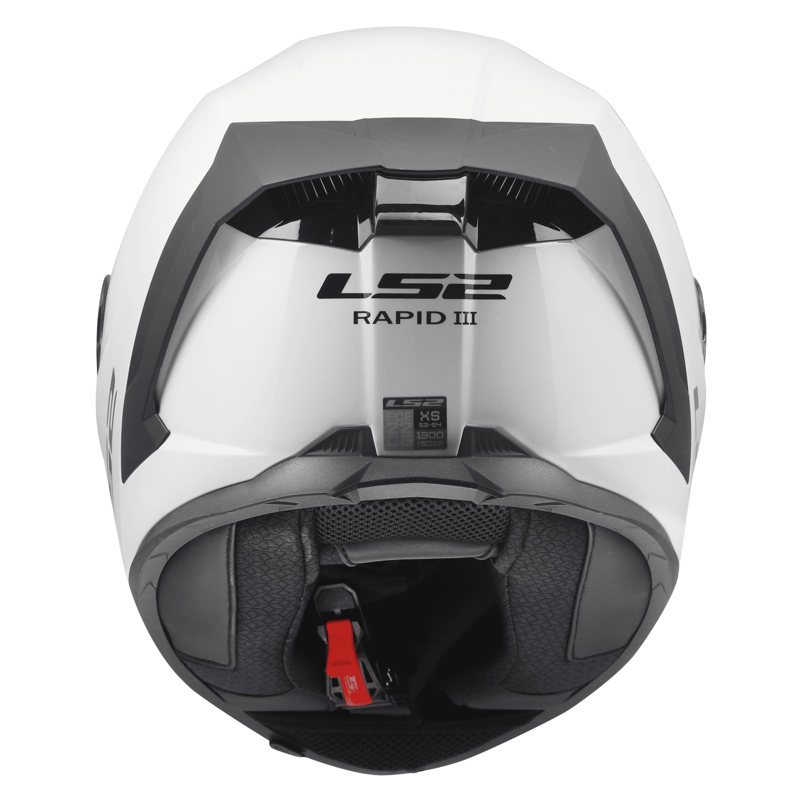 LS2, Casco Moto Integral RAPID III SOLID Gloss White, XXS