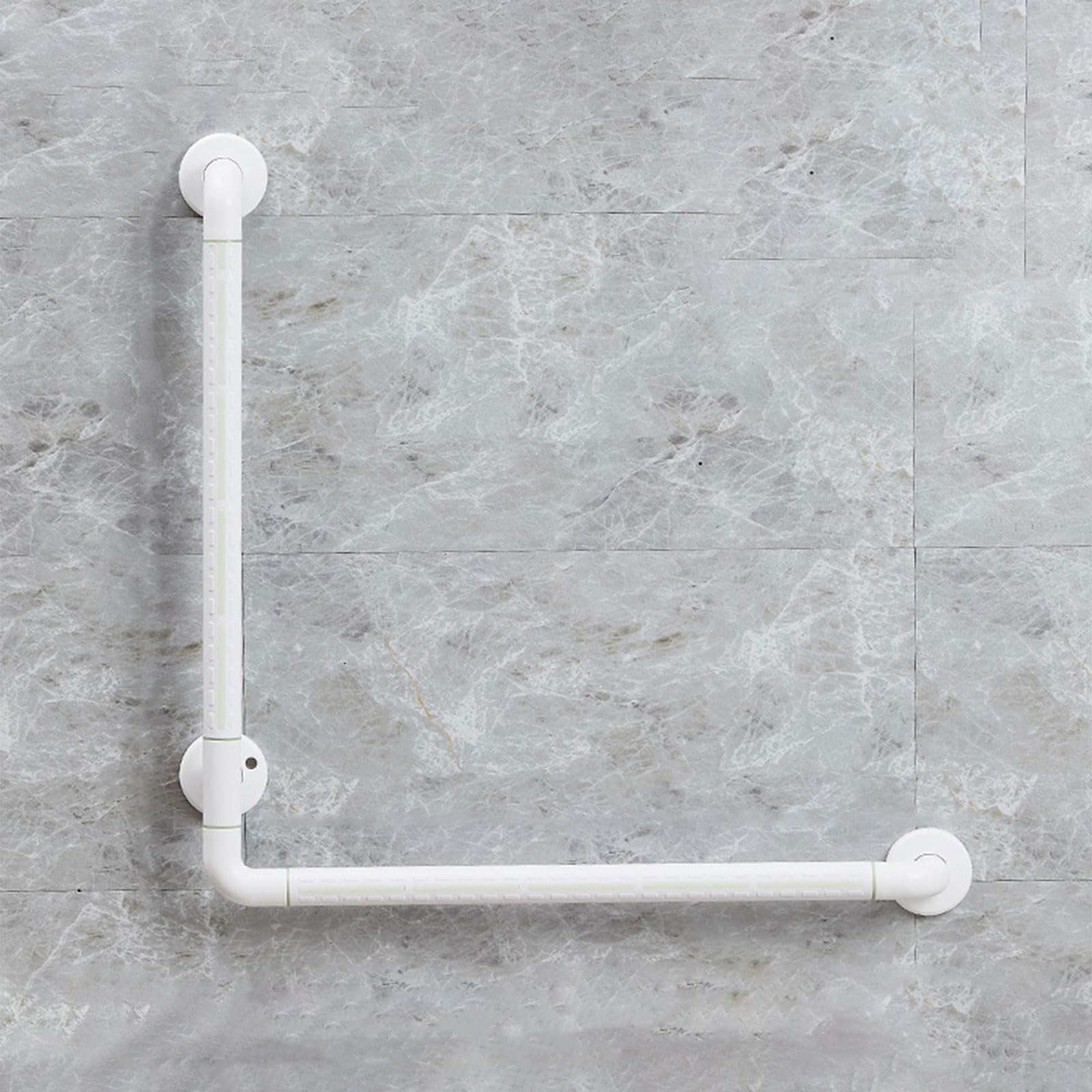Maniglione di Sicurezza Angolare a Forma di L Per Doccia, Maniglione di Sicurezza da Bagno a Parete in Acciaio Inossidabile per Anziani Infortunati, Supporto Antisciv(Size:28.6x26.8 inch,Color:Bianco)